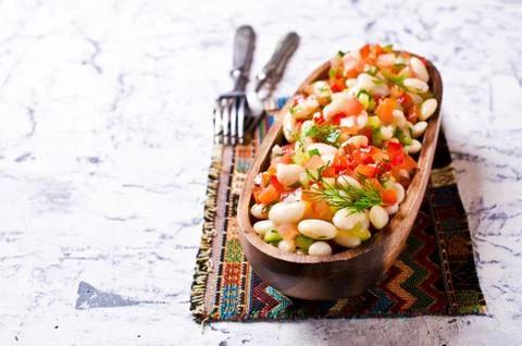 Salad with beans Stock Photos