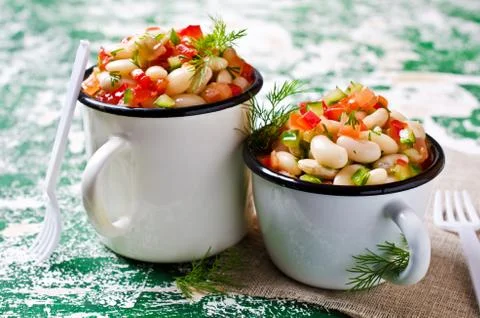 Salad with beans Foto stock