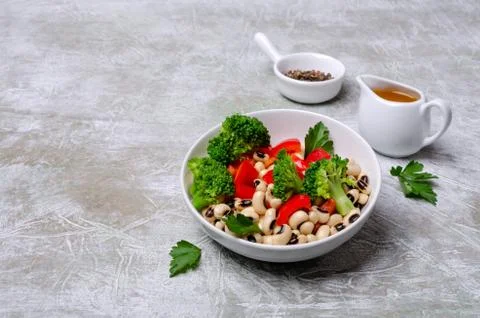 Salad beans with vegetables Stock Photos