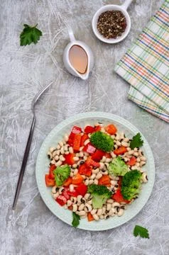 Salad beans with vegetables Stock Photos