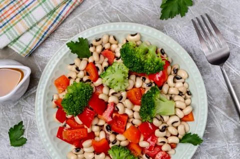 Salad beans with vegetables Stock Photos