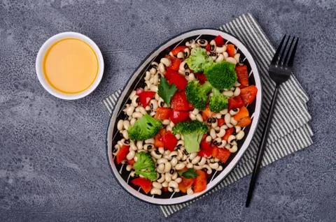 Salad beans with vegetables Stock Photos