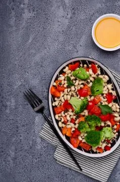 Salad beans with vegetables Stock Photos