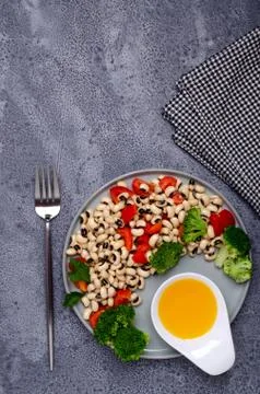 Salad beans with vegetables Stock Photos