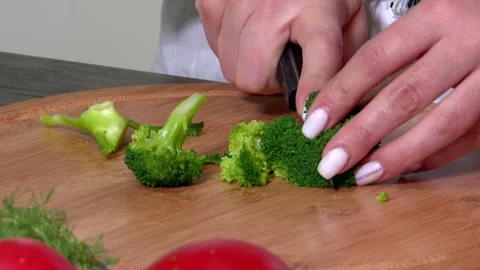 Salad Broccoli and Tomato 1 Video stock 308864339