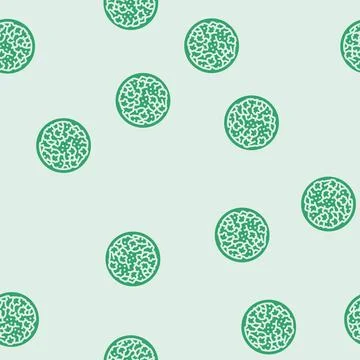 Salad broccoli glyph seamless pattern Stock Illustration