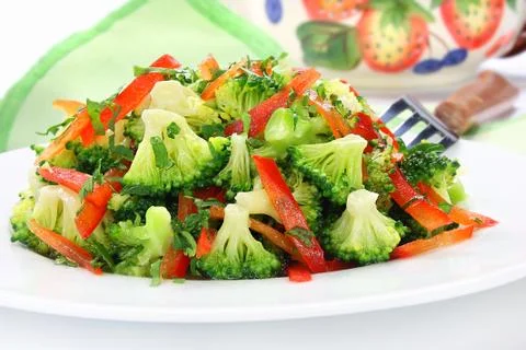 Salad with broccoli Stock Photos