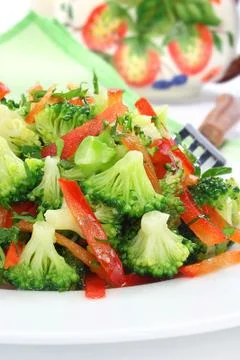 Salad with broccoli Stock Photos