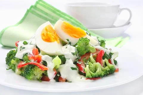Salad with broccoli Stock Photos