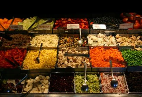 Salad buffet Stock Photos