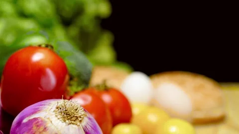 Salad on burger 스톡 동영상 169991883