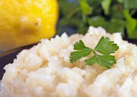 Salad of celery root Stock Photos
