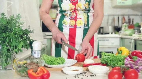 Salad with cheese and vegetables 2. Stock Footage 46579540