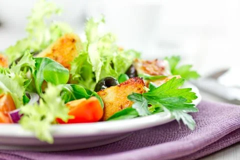 Salad with chicken Stock Photos
