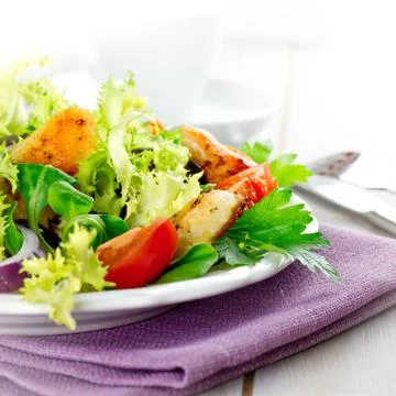 Salad with chicken Stock Photos