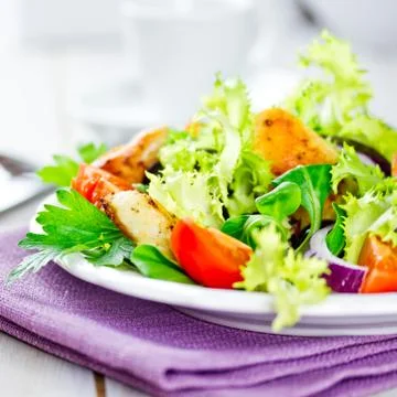 Salad with chicken Stock Photos