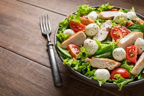 Salad with chicken Stock Photos