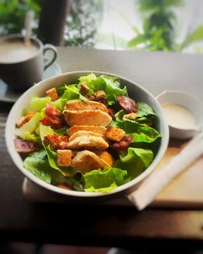 Salad chicken with vegetables Stock Photos