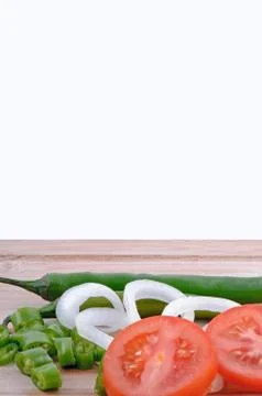 Salad on chopping board Stock Photos