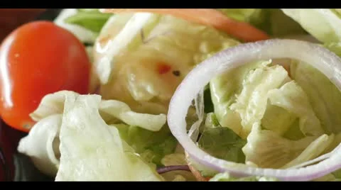 Salad Close Up Stock Footage 11058164