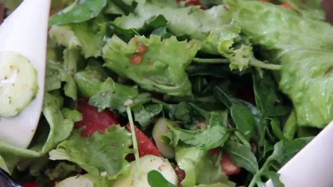 Salad cucumber tomatoes Stock-Footage 77805694