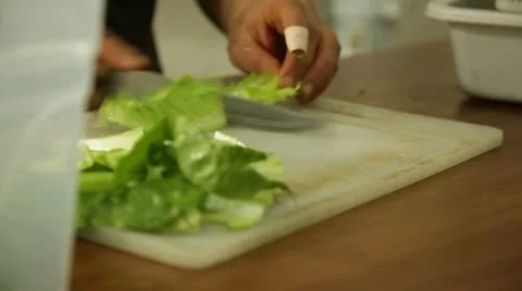 Salad Cutting Stock Footage 10736162