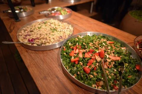 Salad dishes Stock Photos