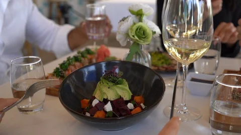 Salad eat Stock Footage 128442456