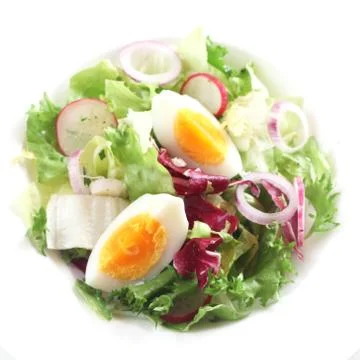 Salad With Egg Stock Photos