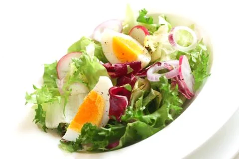 Salad With Egg Stock Photos