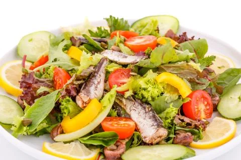 Salad with fish Stock Photos