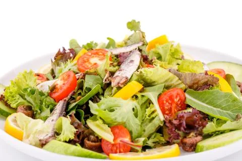 Salad with fish Stock Photos