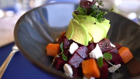 SALAD FOOD Stock Footage 128443018