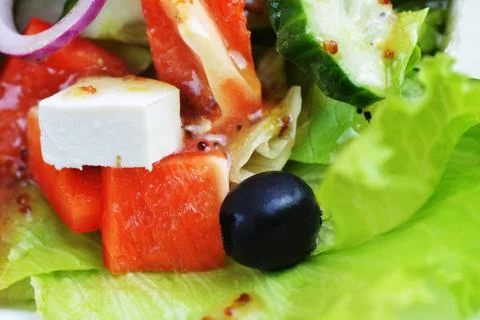 Salad with fresh vegetables Stock Photos