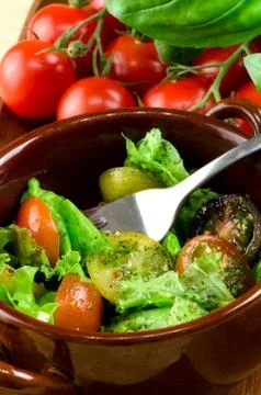 Salad of fresh vegetables. Stock Photos
