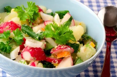 Salad of fresh vegetables Stock Photos