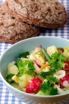 Salad of fresh vegetables Stock Photos