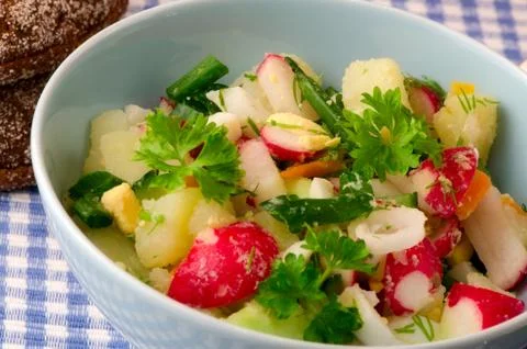 Salad of fresh vegetables Stock Photos