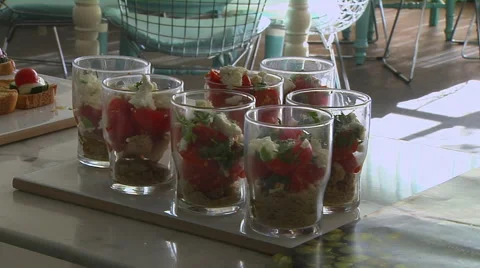 Salad in A glass Stock Footage 52457589