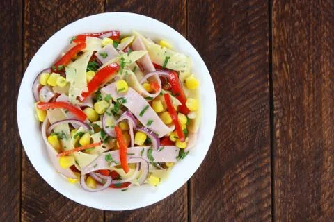 Salad with ham Stock Photos