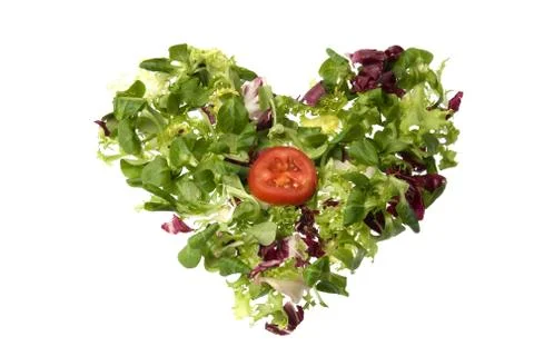 Salad heart Stock Photos