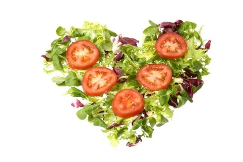 Salad heart Stock Photos