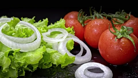 Salad Ingredient Stock Footage 218623243
