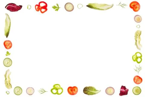 Salad ingredients frame Foto stock