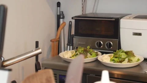 Salad Kitchen Stock Footage 160463201
