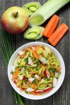 Salad with leek Stock Photos