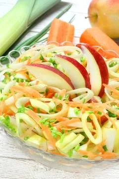 Salad with leek Stock Photos