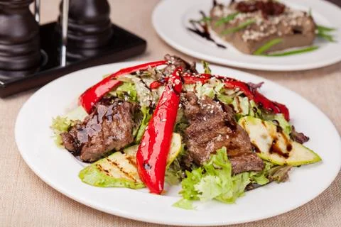 Salad with meat Stock Photos