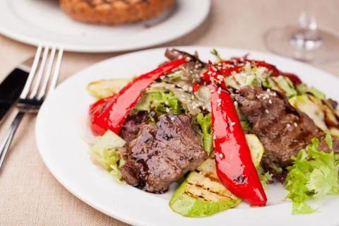 Salad with meat Stock Photos