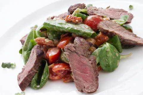 Salad with meat Stock Photos